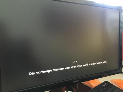 Die Wiederherstellung von Windows 8.1 dauerte in unserem Test eine knappe Minute.