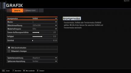 Die Grafikeinstellungen in Black Ops 3.