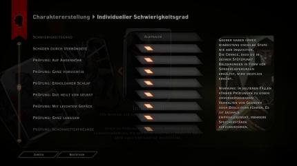 Acht Prüfungen können je nach Belieben eingeschaltet werden.