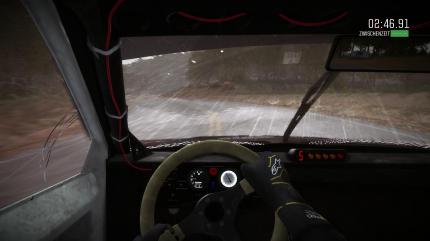 Die Cockpit-Ansicht bringt echte Rallye-Atmosphäre.
