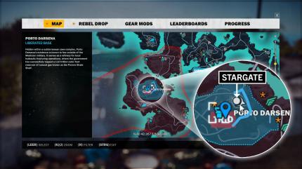 In der Provinz Trio, nördlich der Basis Porto Darsena findet ihr in Just Cause 3 den Eingang zum Stargate.
