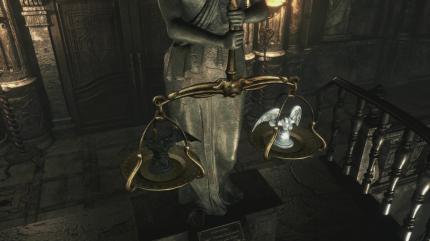 Sobald ihr die Bücher Gut und Böse samt Flügel für die Statuen gefunden habt, bringt ihr die Waage ins Gleichgewicht.