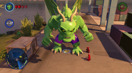 Im freien Modus seid ihr in einer offenen Welt unterwegs und könnt neue Charaktere freispielen. Unter den 200 Figuren sind auch Riesen wie Fin Fang Foom.