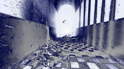 Kein Grafikfehler: Ab und zu hört ihr Audio-Flashbacks, welche die (uninteressante) Vorgeschichte von Protagonist Shephard erzählen.