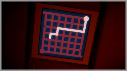 Fies: Die zweite, gespiegelte Linie ist unsichtbar. The Witness steckt voll solcher mieser Tricks.
