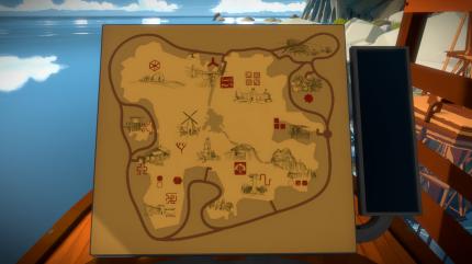 Die Karte der Insel ist gut versteckt; The Witness hält sich nicht mit großen Erklärungen auf.