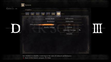 Sämtliche Grafikoptionen in Dark Souls 3 lassen sich in der PC-Version 'on the fly' ändern. Ein Neustart des Action-RPGs ist nach Ändern der Einstellungen nicht erforderlich.