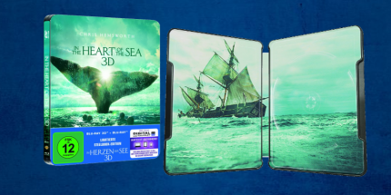 Ab nächster Woche (7. April) exklusiv bei Amazon: Das Steelbook zum Walfang-Drama "Im Herzen der See".