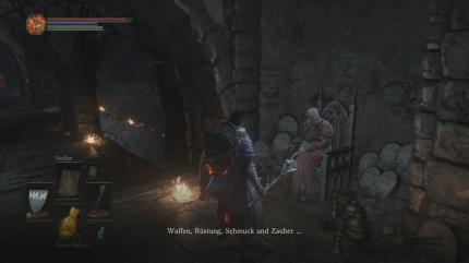 Die Schrein-Maid verkauft viele Items.
