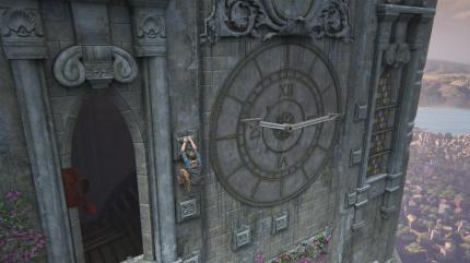 Stellt die Uhr so ein, dass ihr auf die andere Seite gelangt.
