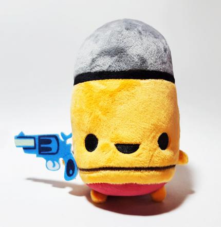 Enter the Gungeon bietet etliche erinnerungswürdige Charaktere: darunter einen durchgeknallten Waffenhändler und die knuffigen Patronen-Köpfe. Die sind so niedlich, dass Hersteller Devolver sie sogar als Plüschtier anbietet.