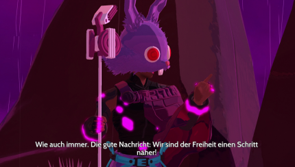 Dieser leicht schräge Karnickelmann stiftet euch zur Revolte an.