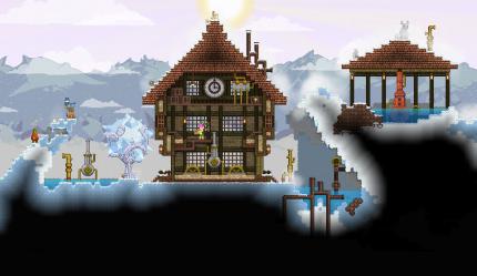 Auf Planeten errichtet ihr bei Starbound ganz eigene Strukturen, zudem verbessert ihr nach und nach euer Raumschiff.