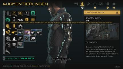 Dank Kollers Arbeit könnt ihr nun neue Augmentierungen nutzen. Wählt diese aber erst später im Spiel.