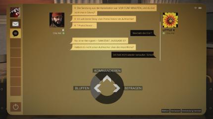 Über den Chat gelangt ihr an den Aufenthaltsort der Schreiber.