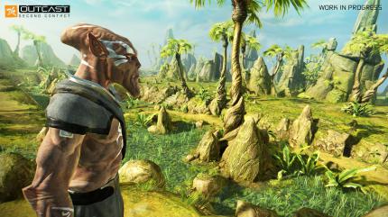 In Outcast erforscht Held Cutter Slade eine fremdartige Welt.