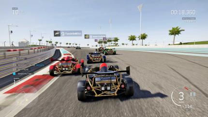 Die Fahrzeug- und Streckenauswahl in Apex bietet viel Abwechslung - sogar der irrwitzige Ariel Atom ist im Angebot!