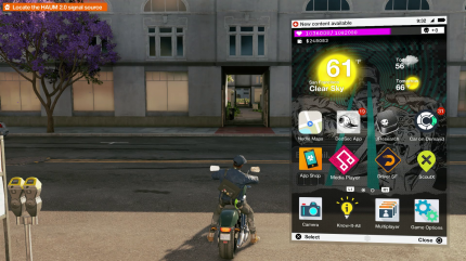 Praktisch: Missionenbeschreibungen, die Übersichtskarte oder auch den internen Mediaplayer finden wir in unserem Smartphone. In der fertigen Version von Watch Dogs 2 soll man auch noch weitere Apps für den digitalen Begleiter kaufen können.