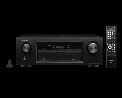 AV-Receiver zum Anschluss von passiven Lautsprechern, hier ein Denon AV-X520BT