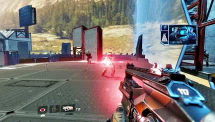 Als Pilot kämpft man entweder defensiv oder bleibt, ähnlich wie in Doom, ständig in Bewegung.