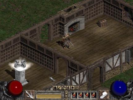 Die geplante Gildenhalle in Diablo 2. Es ist der einzige Screenshot, den Blizzard dazu veröffentlicht hat.
