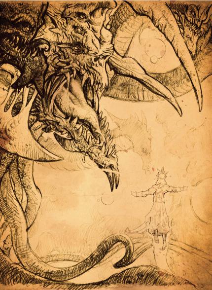 Eine Darstellung von Anu und Thatament aus dem Book of Cain.