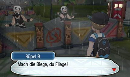 Team Skull blockiert unseren Weg.