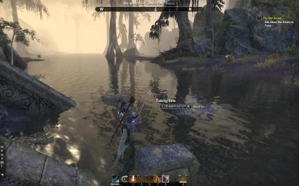 Hier seht ihr einen rücksichtslosen TESO-Spieler beim Anheizen der Inflation durch das Angeln wertvoller Fische.