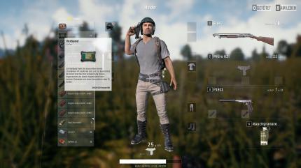Aus unserem Inventar heraus verwenden wir Heilpakete oder montieren passende Module an Waffen.