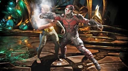 Deadshot poliert Aquaman die Visage: Auf dem höchsten der insgesamt fünf Schwierigkeitsgrade kannten die KI-Gegner im Probespiel keine Gnade.