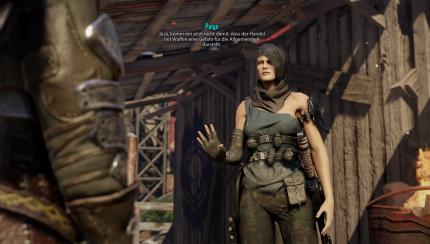 Nicht alle Frauen in Elex tragen Strapse und bauchfreie Tops, manche sind auch ganz normale, vernünftig gekleidete Menschen. Ein Fortschritt für Piranha Bytes!