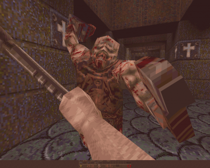 So pixelig sah der Shooter zur Veröffentlichung 1996 aus.