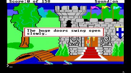 Roberta Williams’ King’s Quest (1984) leitet die Blütezeit des Adventure-Genres ein.