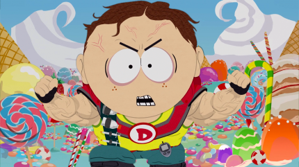 Superkraft: Jeder der Helden verfügt über einen Superangriff. Hier zu sehen: Captain Diabetes.