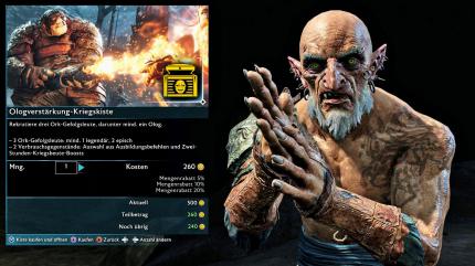 Mittelerde: Schatten des Krieges setzt dem Lootboxen-Wahnsinn derzeit die Krone auf, indem es damit voll in den Singleplayer reingrätscht. Diesem dämlich dreinschauenden Ork würde man dafür gerne mal in die Fresse hauen.