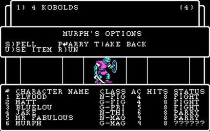 Wizardry (1981) zeigt, wozu das Rollenspiel-Genre auf dem Computer fähig ist und erschafft ein komplexes Gruppenabenteuer.