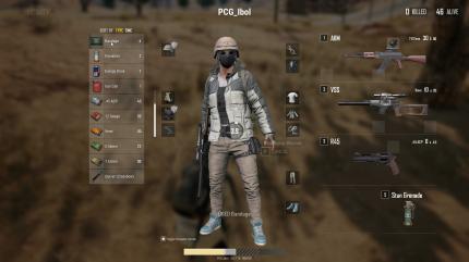 Das Inventar von PUBG ist wie alle Interface-Elemente schmucklos, aber gut zu bedienen.