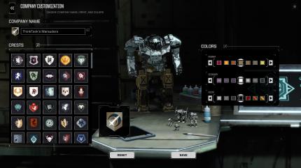 Unsere Mechwarrior-Kompanie lässt sich individualisieren.<br>
 