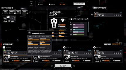 Vor einem Kampf weisen wir die Mechs und ihre Mechwarrior zu.<br>
 