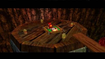 Schalter wie diese, die nur durch eine bestimmte Figur betätigt werden können, gibt es in Donkey Kong 64 wie Sand am Meer.