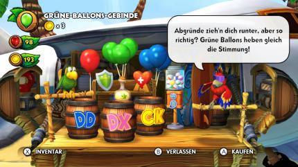 In Funkys Krimskramskiste versorgt ihr euch mit Sammelfiguren und nützlichen sowie nirgends sonst erhältlichen Items.
