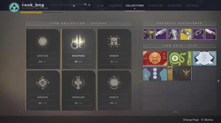 Sammlungen in Destiny 2 sorgen möglicherweise für Platz im Tresor