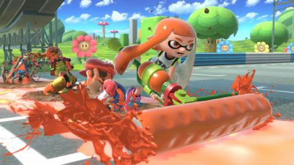 Die Inklinge aus Splatoon zählen zu den komplett neuen Kämpfern und setzen natürlich auf ihre Tintenfähigkeiten im Kampf. 