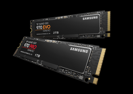 So sehen M2.-SSDs aus, hier zwei Samsung 970 PRO-M.2-SSDs