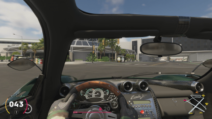 Wir dürfen aus mehreren Ansichtsoptionen wählen. In der Cockpit-Perspektive kommt das Fahrgefühl am immersivsten rüber.