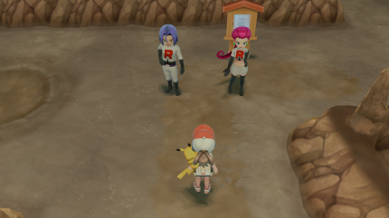 Team Rocket sucht im Mondberg etwas.