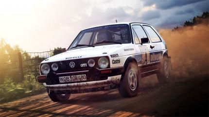 Mehr als 50 Fahrzeuge stehen in Dirt Rally 2.0 zur Auswahl, darunter dieser coole Golf GTI aus den 1980ern. Weitere Modelle liefert Codemasters mit der Zeit nach.