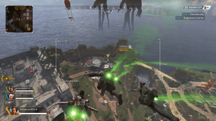 Der Jumpmaster entscheidet, wo wir landen. Wer will, kann aber auch auf eigene Faust losfliegen.