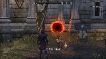 <strong>TESO:</strong> Elsweyr - PvP-Artefaktwaffe Volendrung: Hier geht's zur Tutorial-Zone.