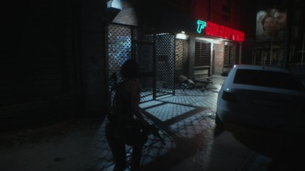 Bekanntes Gebiet? Auch in Resident Evil 3 kommt ihr am Kendo-Waffenladen vorbei.